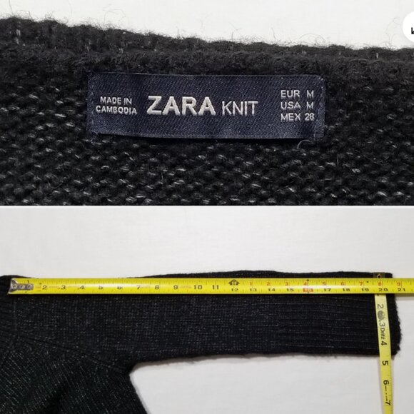 Zara Knit Wide Neck Sweater 6745E1M - Picture 5 of 6